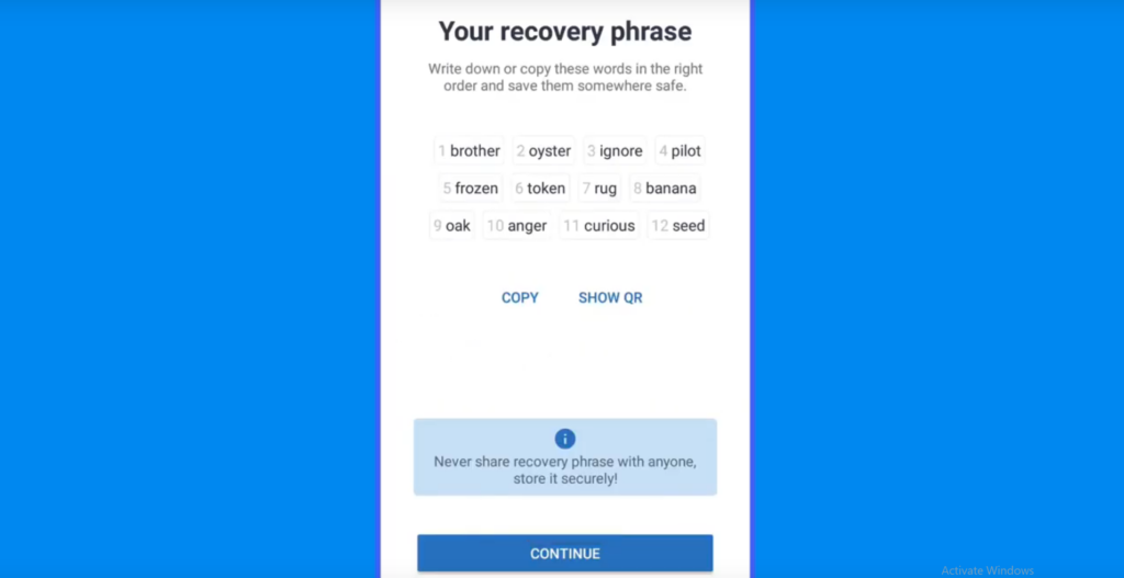 the backup recovery key for restoring your wallet and back to access your funds safely otherwise nobody is responsible for your funds even the trust wallet team or support.