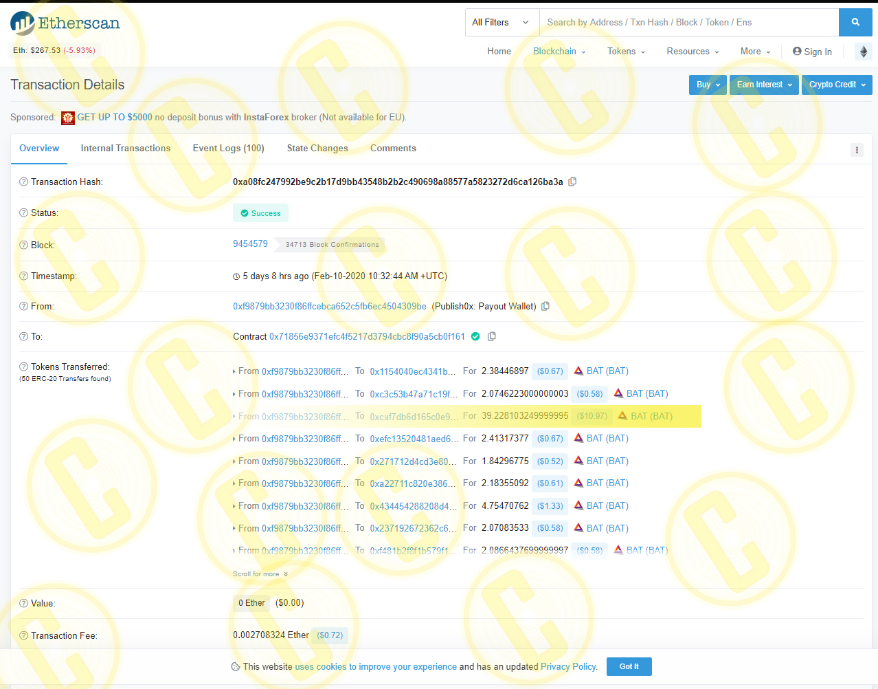 Publish0x Payment Proof in BAT Basic Attention Token To ...